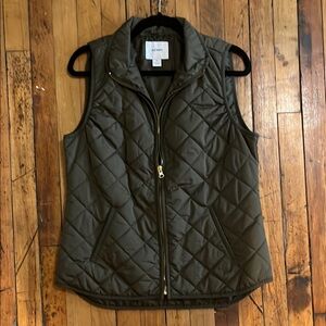 Olive Quilted Vest